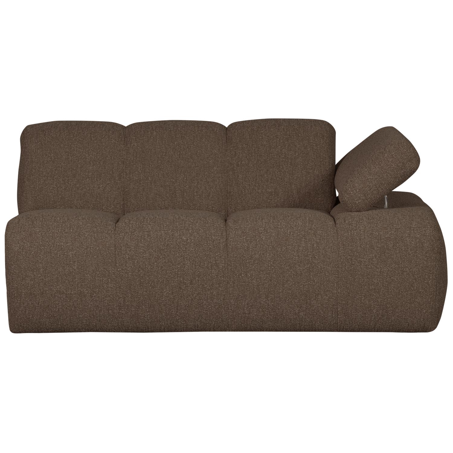 WOOOD Mojo 1,5-Zits Bank Met Arm Rechts - Bouclé - Bruin - 74x160x97