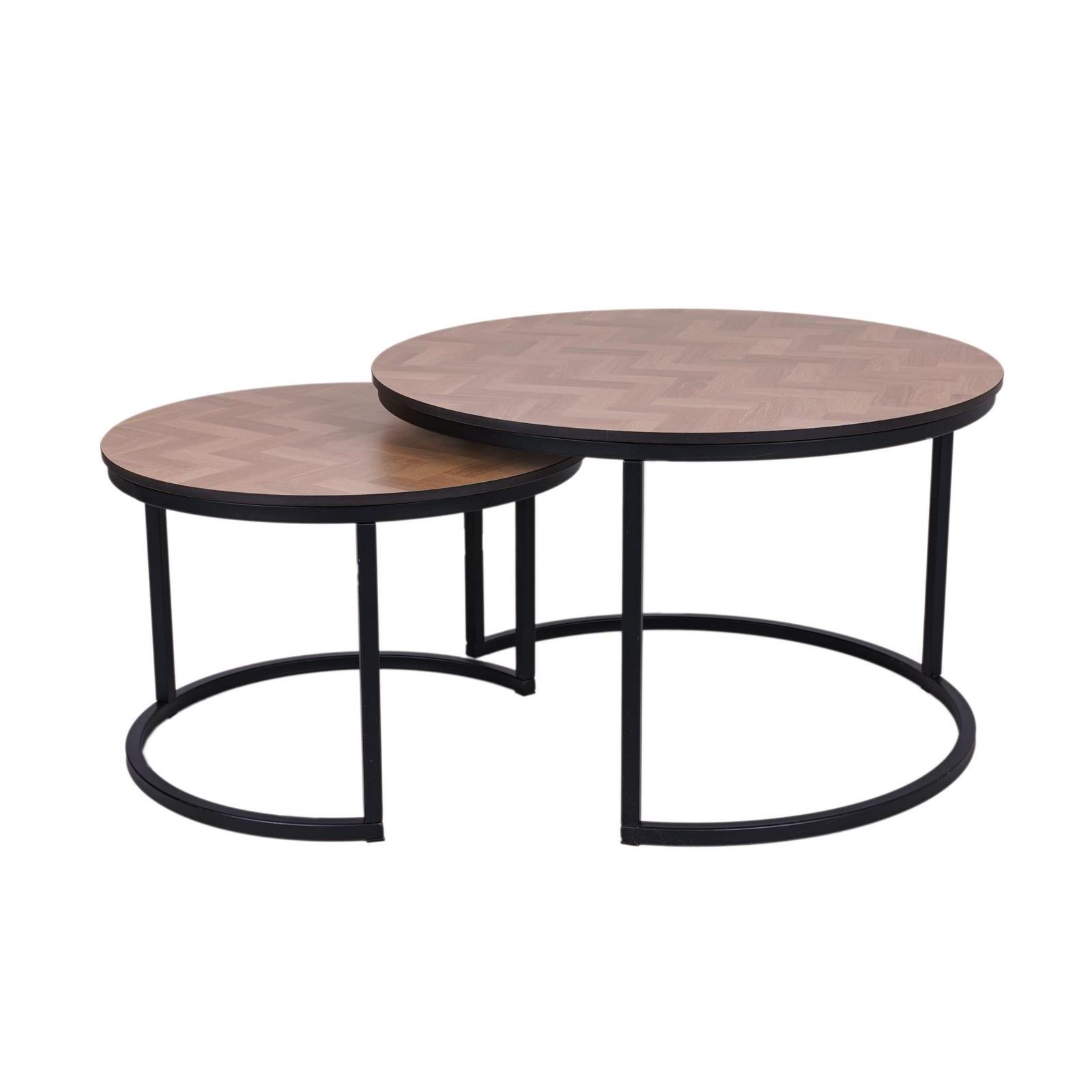 MaximaVida ronde set tafelbladen Copenhagen 58 en 45 cm - HPL fishbone