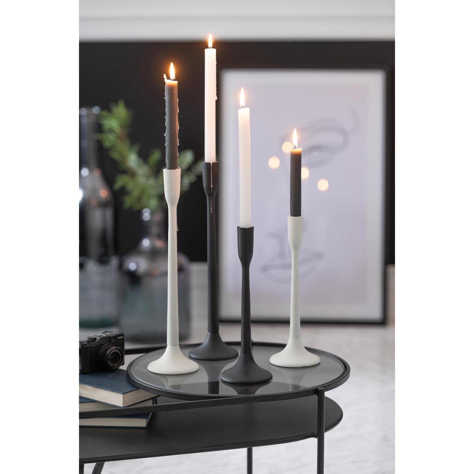 J-Line kandelaar - metaal - zwart - small