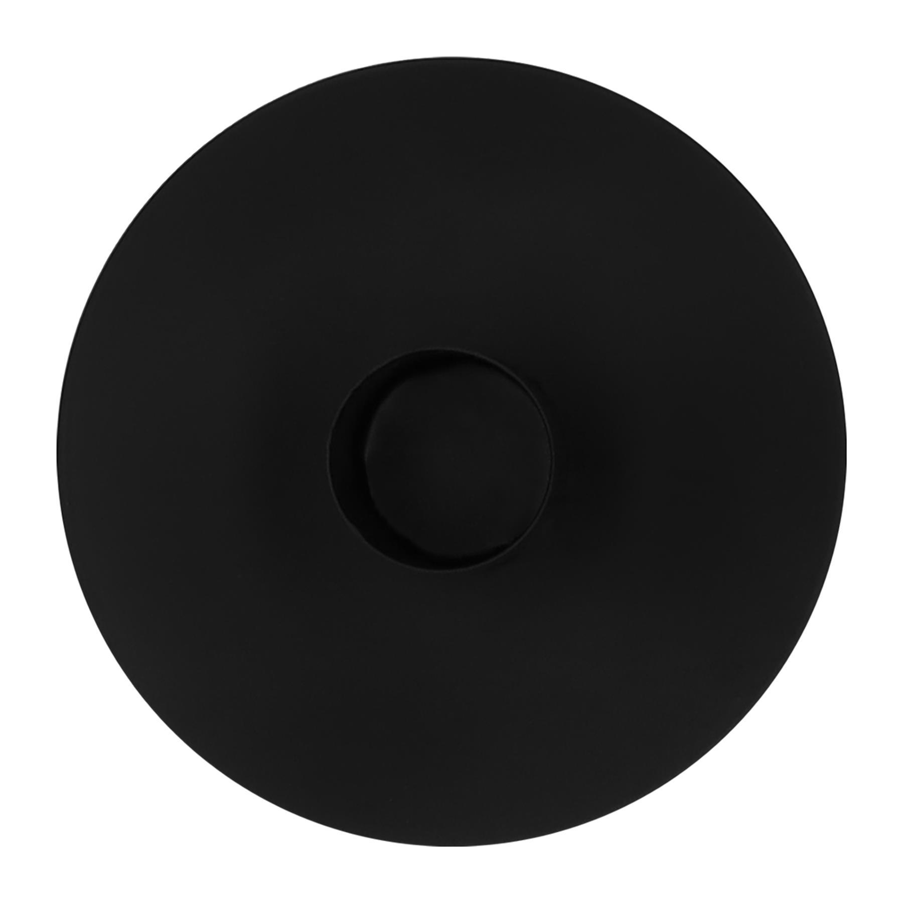 QUVIO Kaarsenstandaard rond -10 x 3 cm - Metaal - Zwart