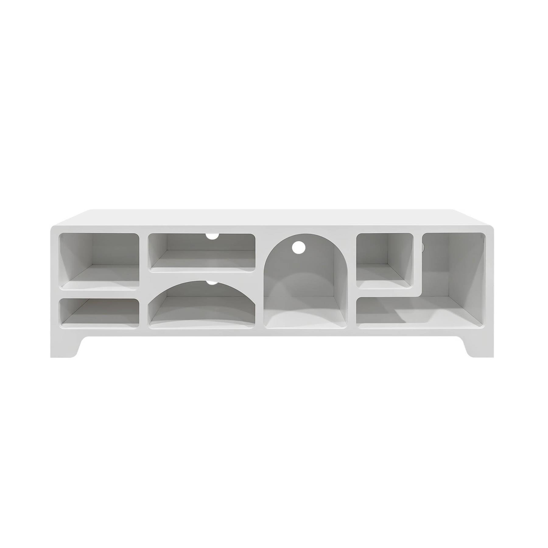 sweeek - Wit hout effect organisch tv-meubel, 160cm