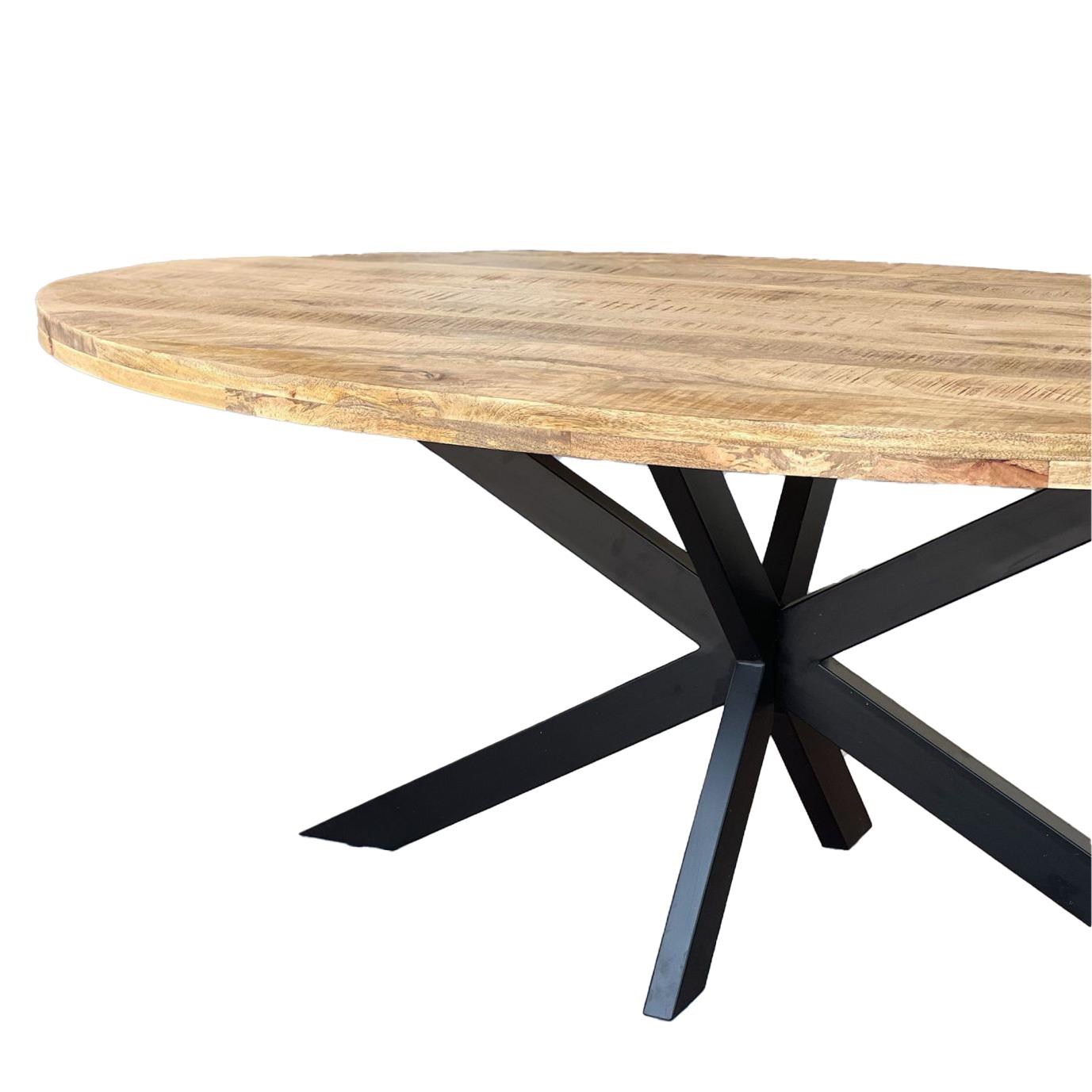 by fonQ Tova Eettafel 210 x 100 cm - Mangohout