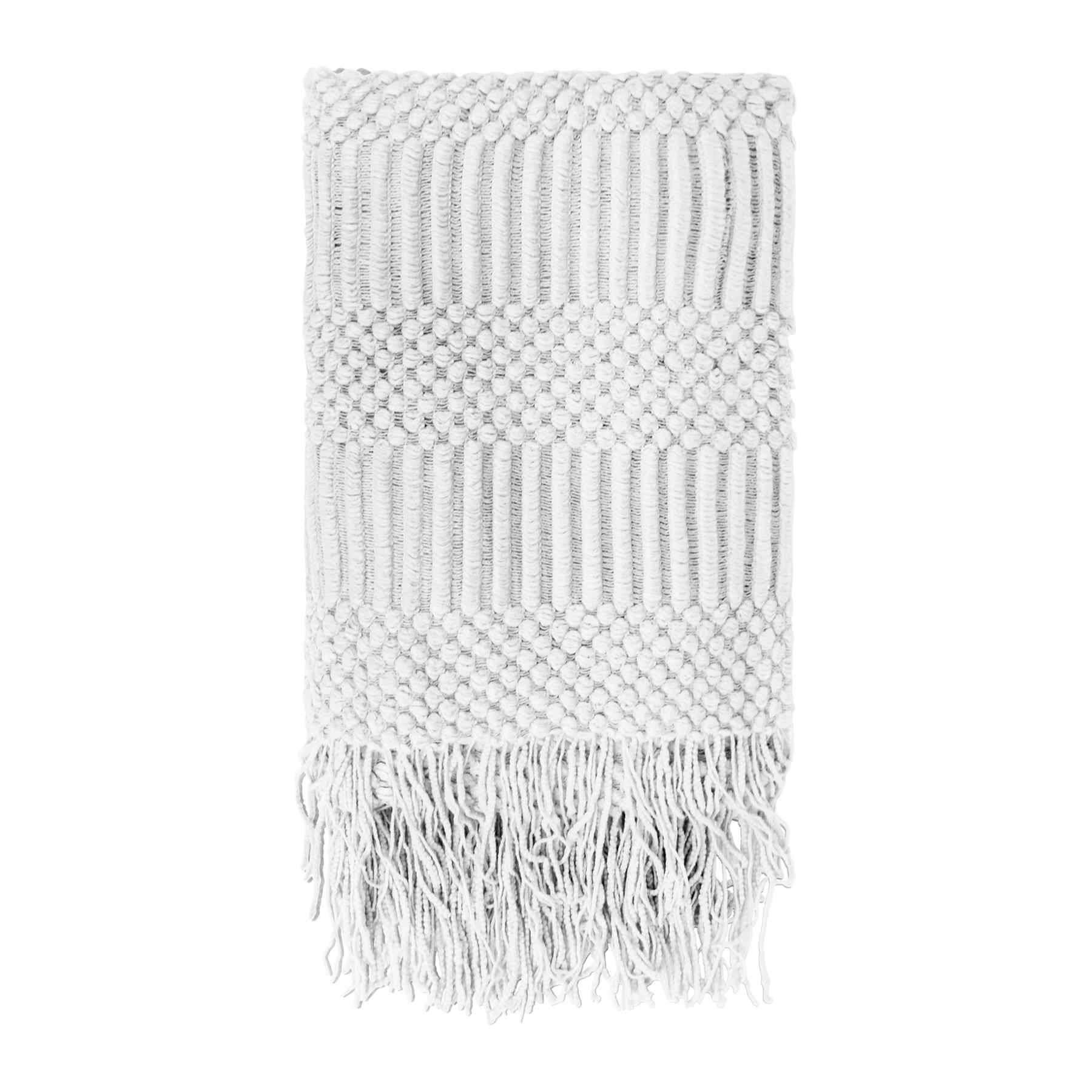 QUVIO Plaid  - 220 x 127 cm - Polyester - Grijs