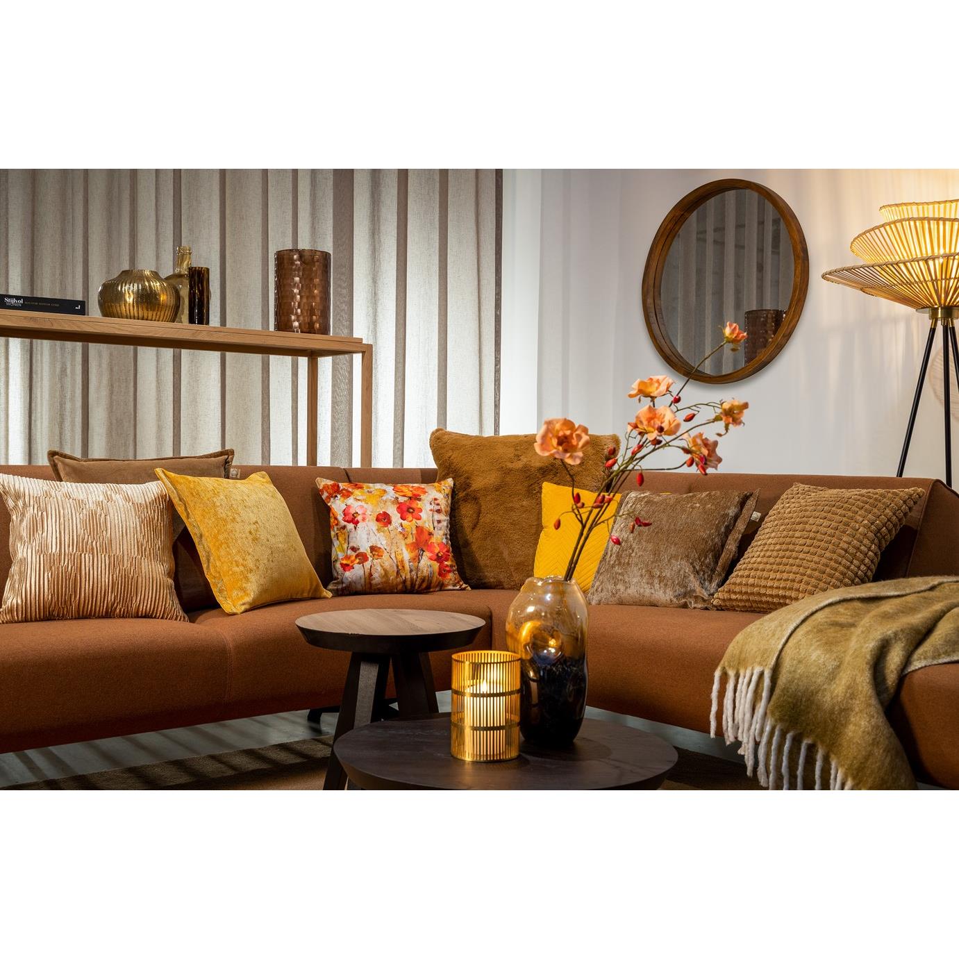 Dutch Decor kussenhoes ZAYA - 60x60 cm Tobacco Brown