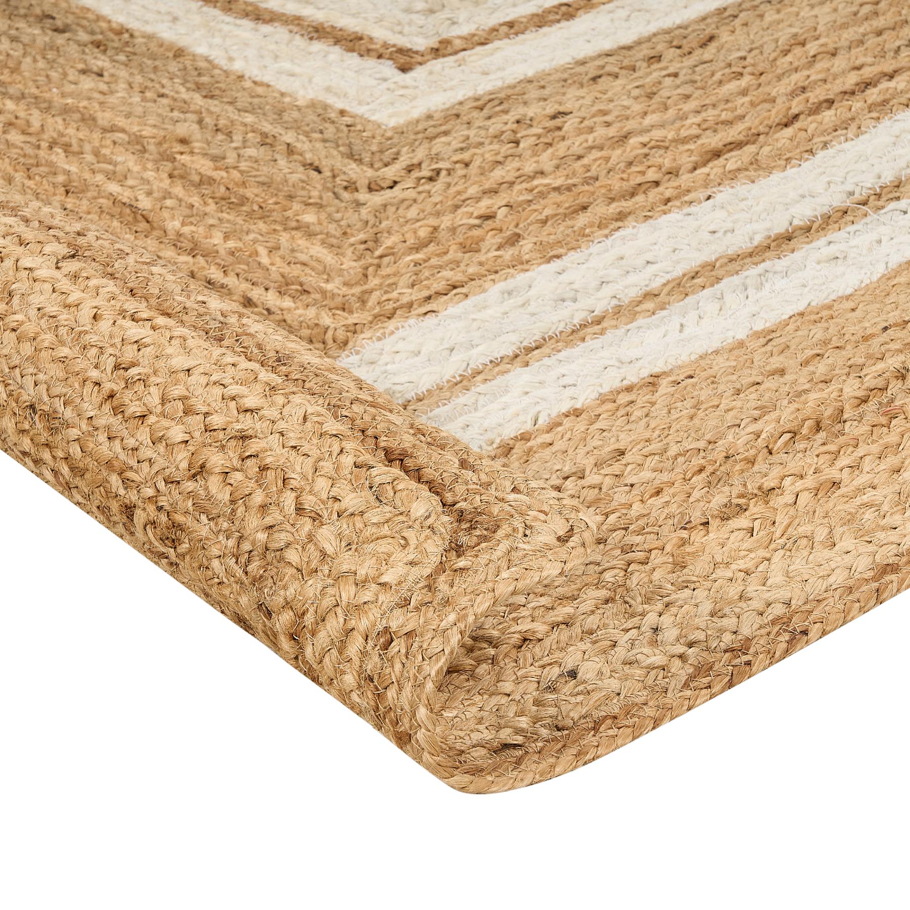 Beliani - ELMALI - Laagpolig vloerkleed - Beige - 160 x 230 cm - Jute