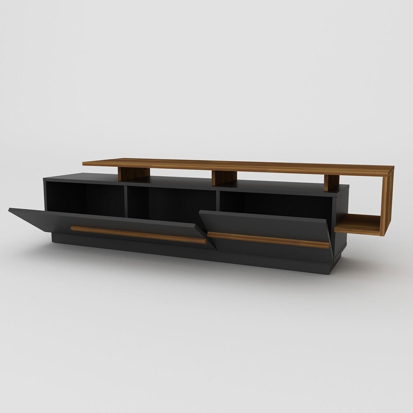 Giga Meubel - Tv-Meubel Rechthoek - Zwart - 180x39x46,4cm - Pia