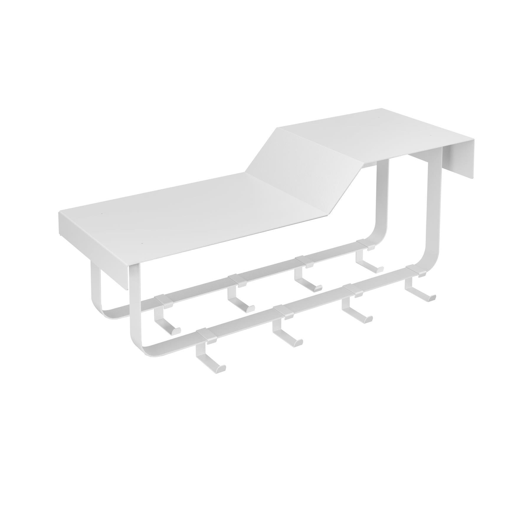Gorillz Layer - Wandkapstok Met Hoedenplank - 8 Haken - Wit