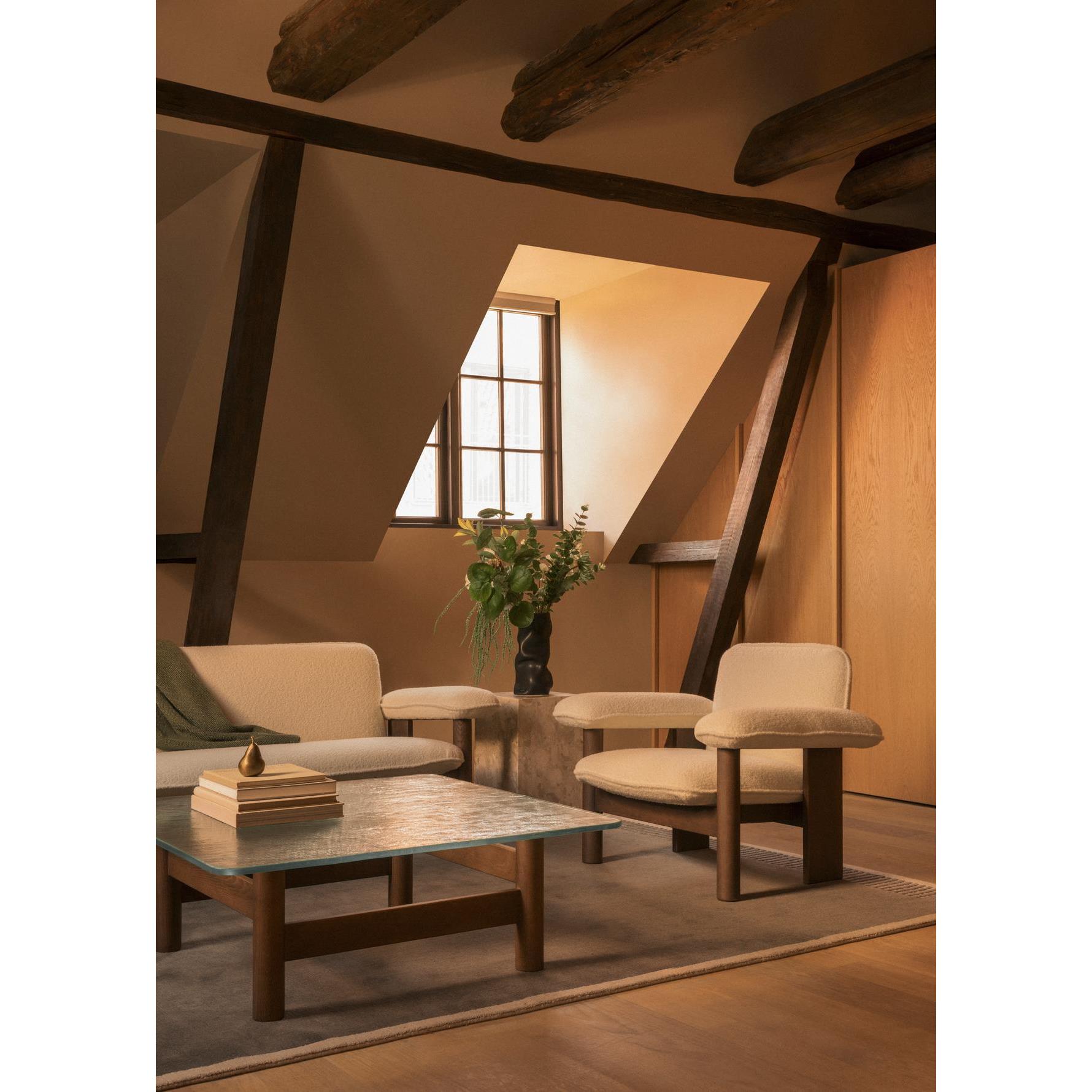 Audo Copenhagen Brasilia Low Back fauteuil donker eiken Sheepskin