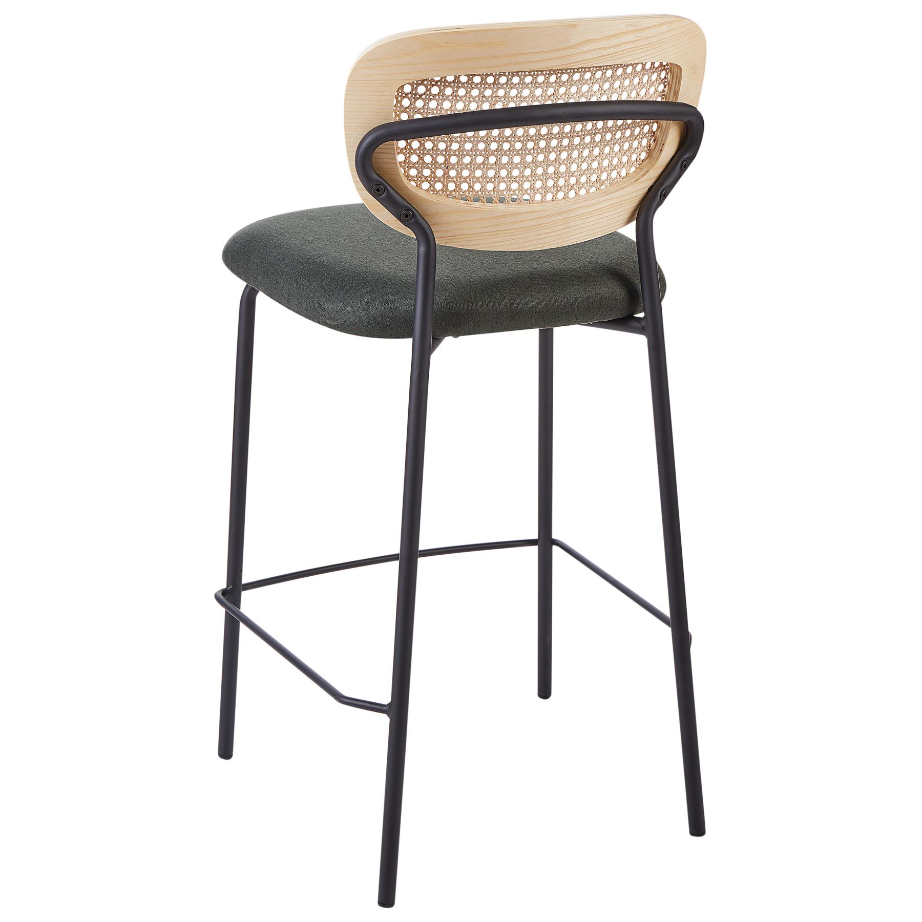 Beliani - MAYETTA - Barkruk set van 2 - Donkergroen - Polyester