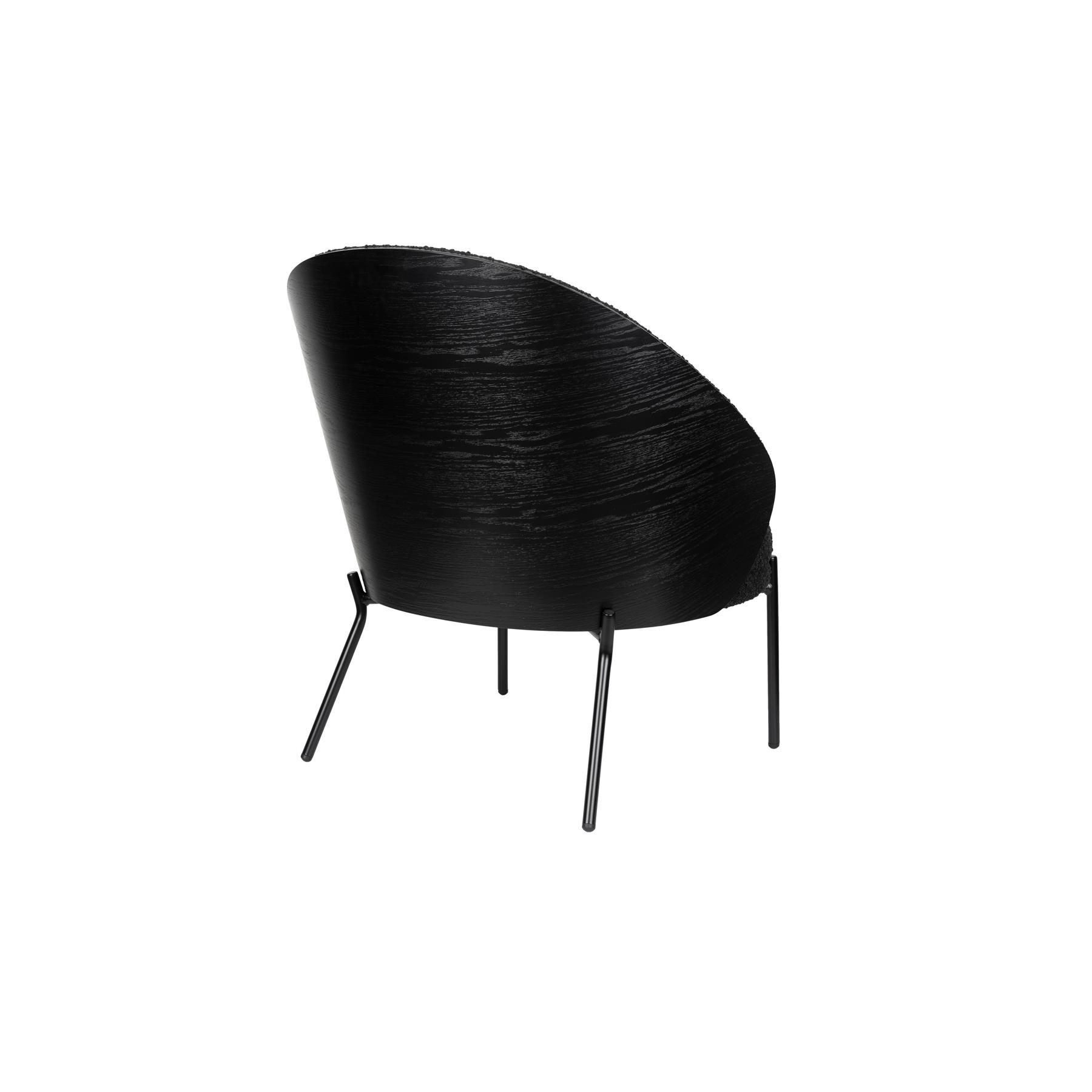 Dutchbone Rodin Fauteuil Bouclé Black - Beige