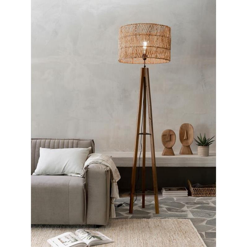 MUST Living Floorlamp Porto Cristo NATURAL,160x30x30 cm, rustic rec...