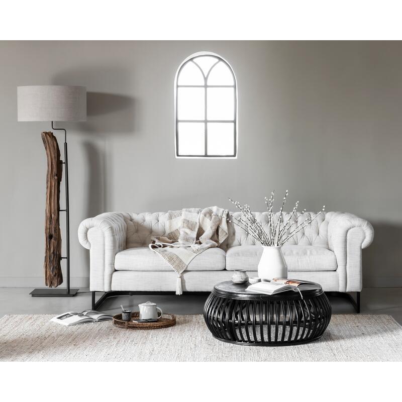 MUST Living Floorlamp Contemporary,170-180xØ66 cm, linen natural shade