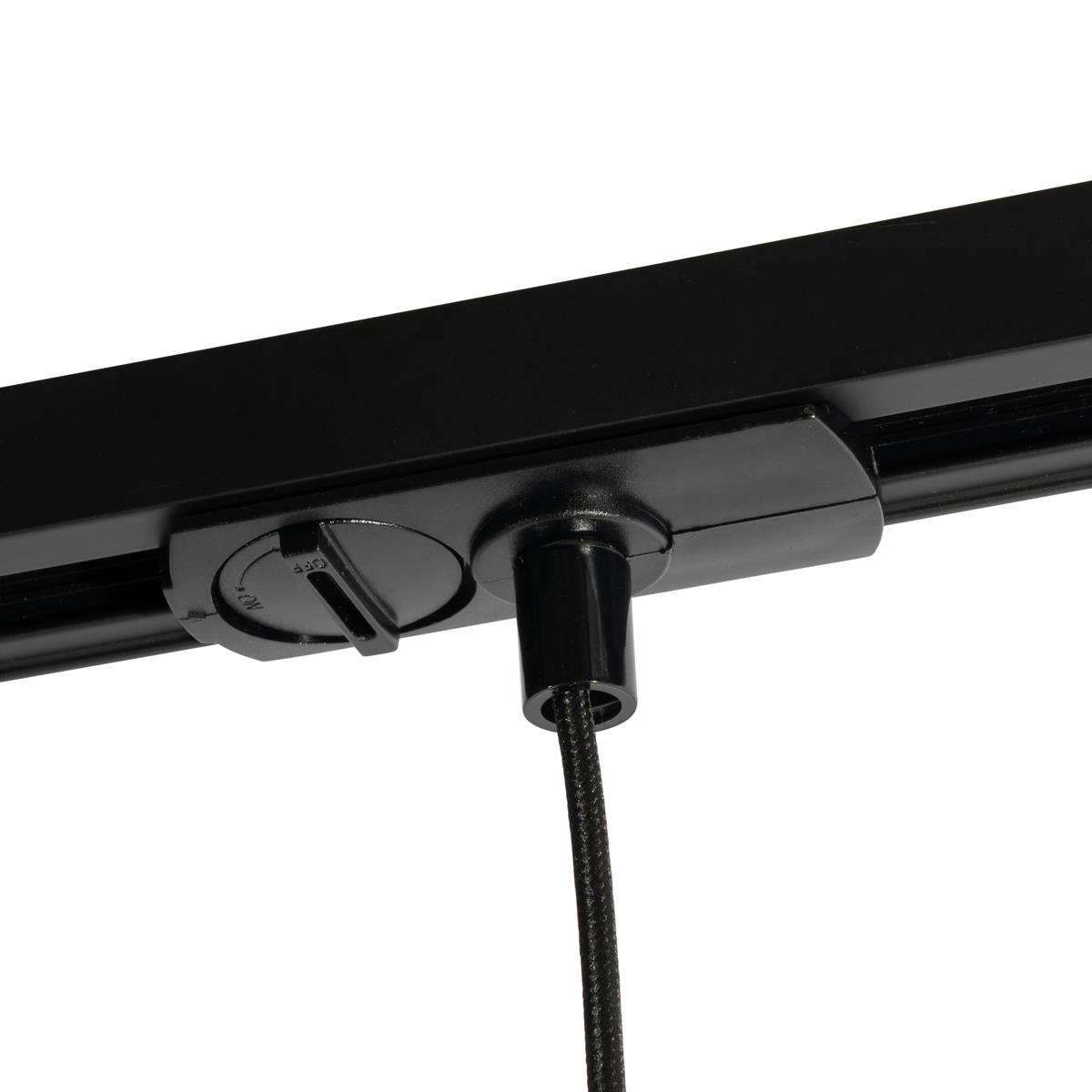 QAZQA Moderne hanglamp gunmetal voor railsysteem 1-fase - Iconic