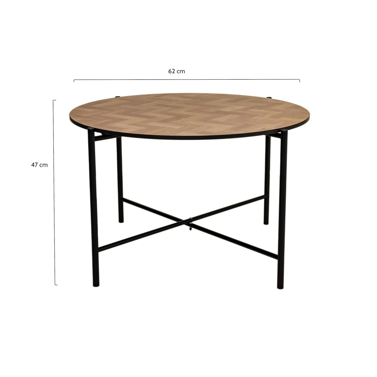 MaximaVida rond tafelblad Copenhagen 58 cm - HPL fishbone look