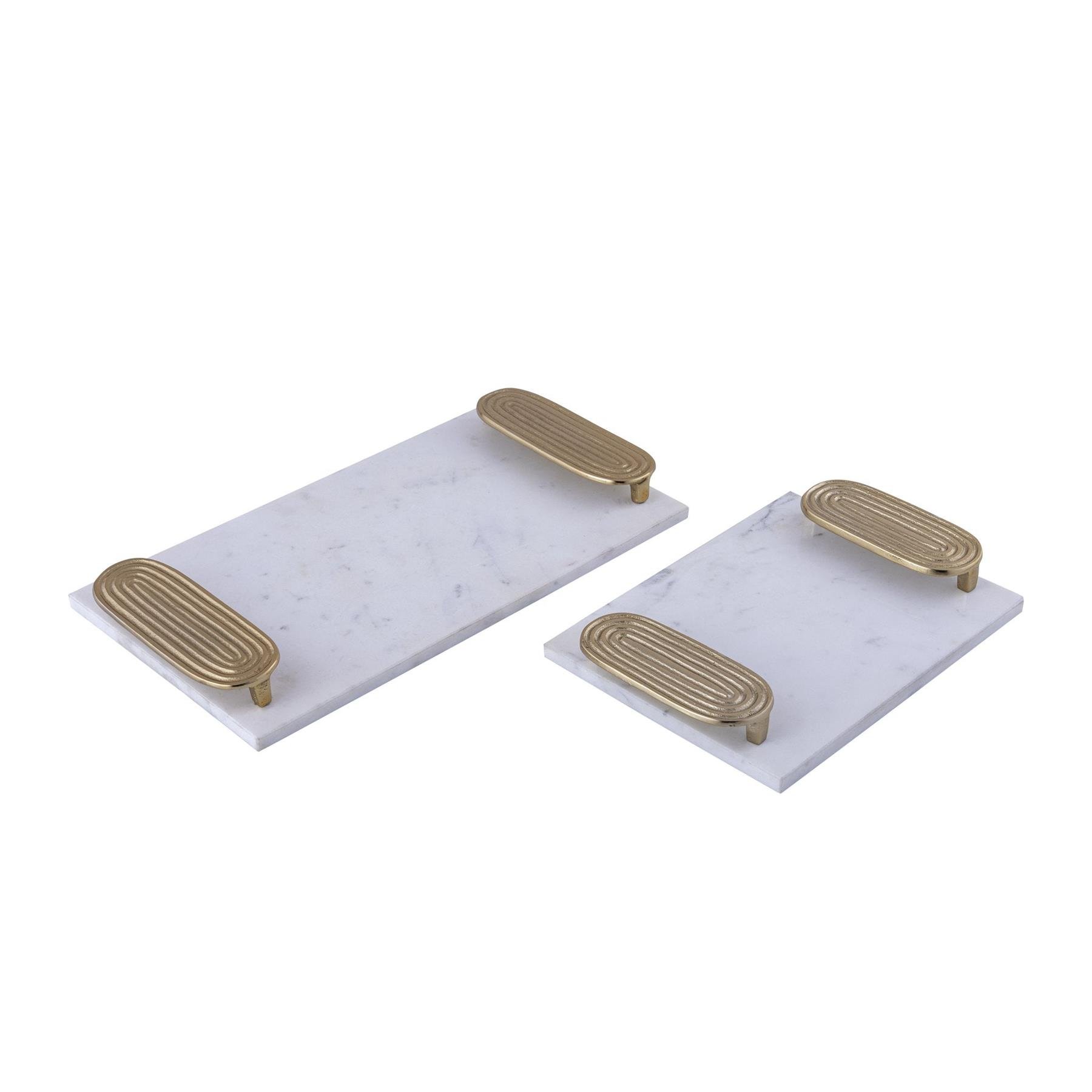 PTMD Plateau Dez - 30x23x5 cm - Marmer - Goud