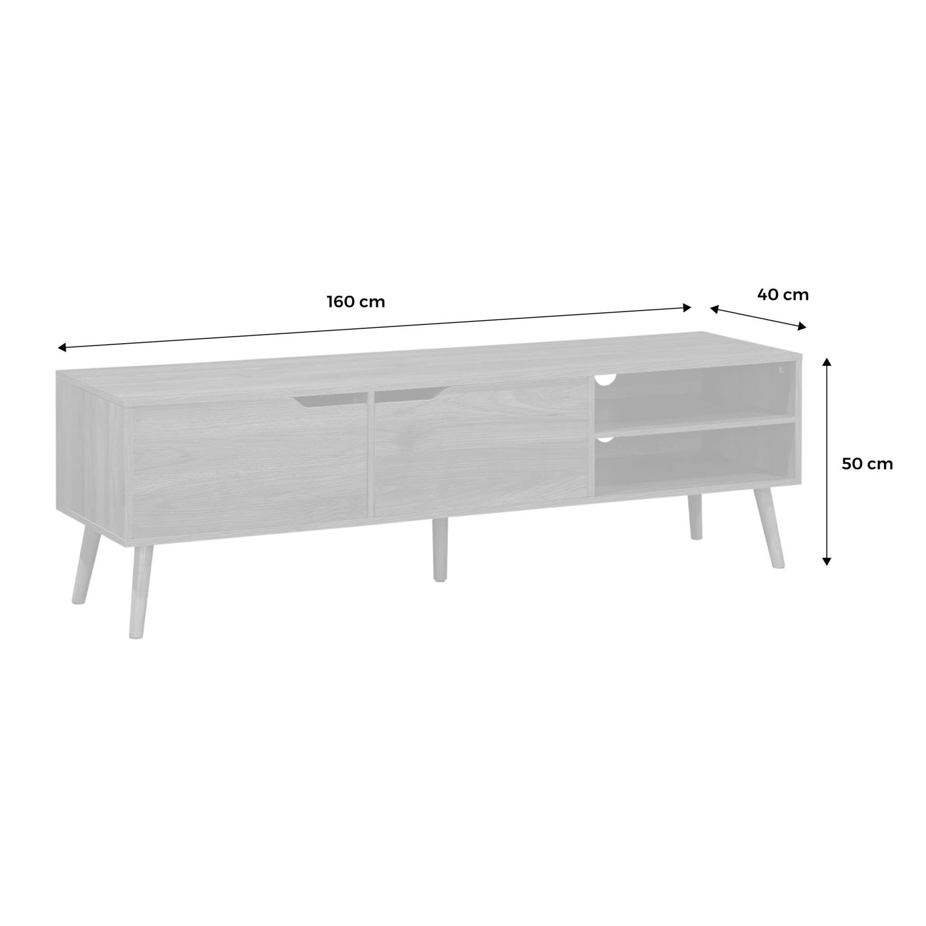 sweeek - TV-meubel, notenhout decor, 2 deuren, 160cm