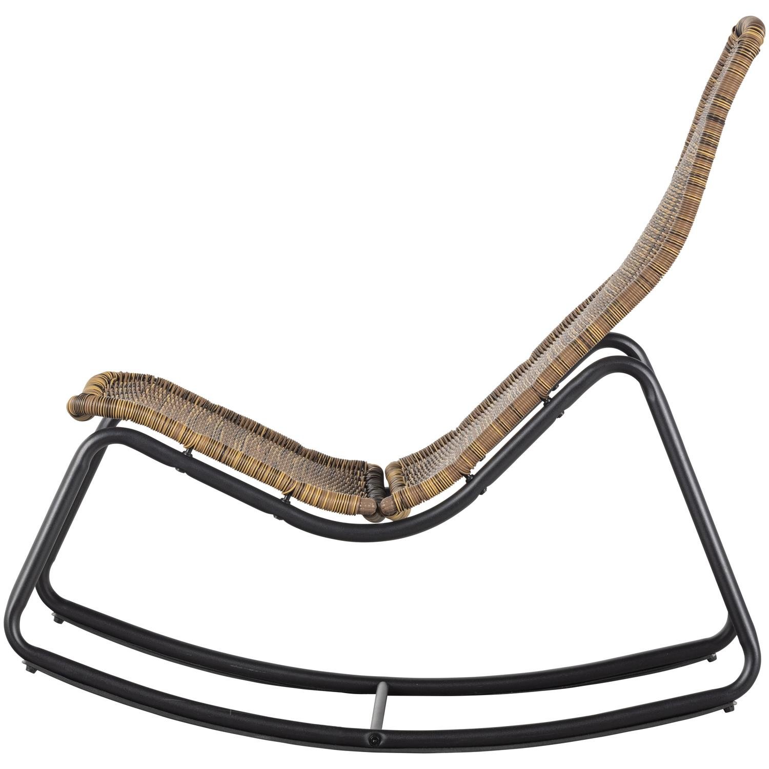 WOOOD Tom Schommelstoel Buiten - Rattan - Naturel - 97x51x95