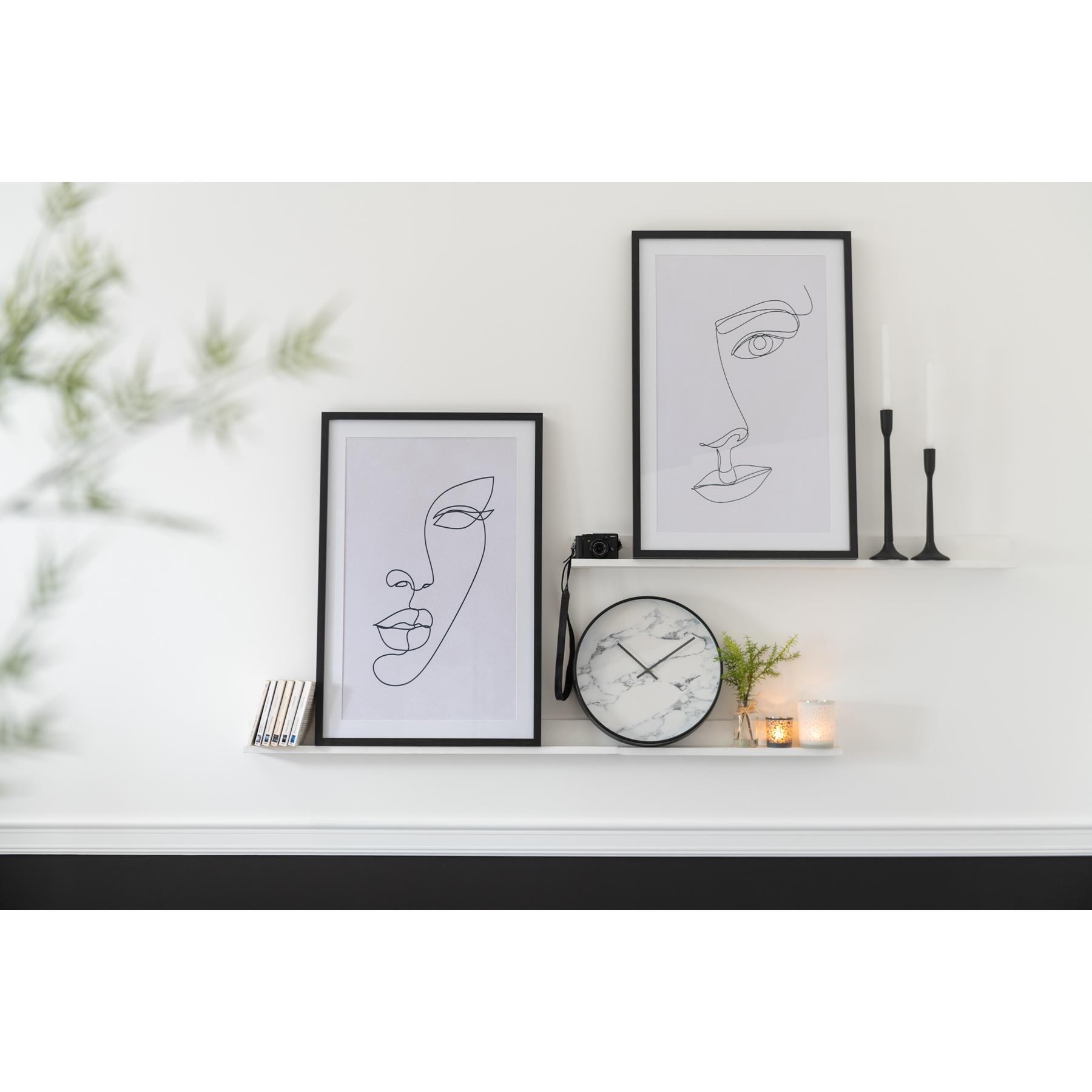 J-Line kandelaar - metaal - zwart - small