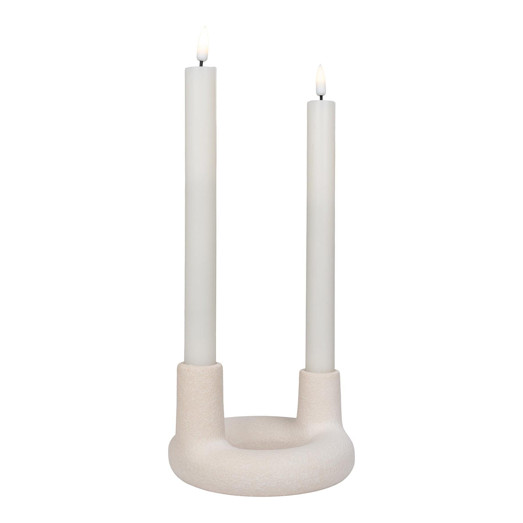 QUVIO Kandelaar beige – Keramiek – Beige