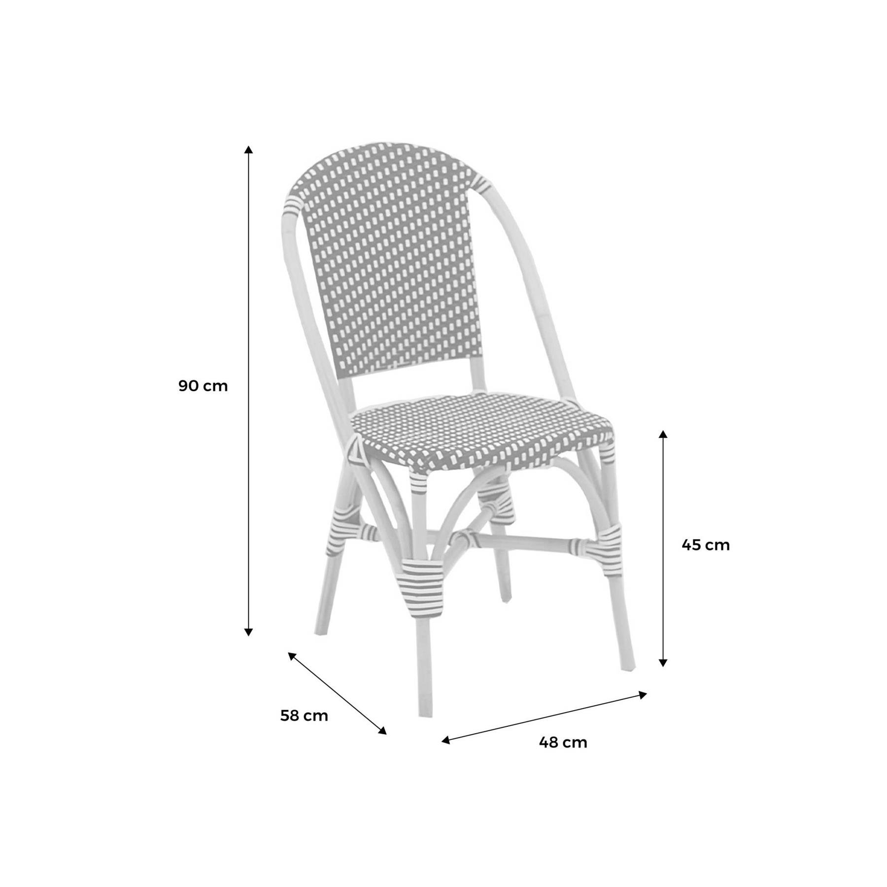 sweeek - Rotan en poly rotan bistrostoel (set van 2)