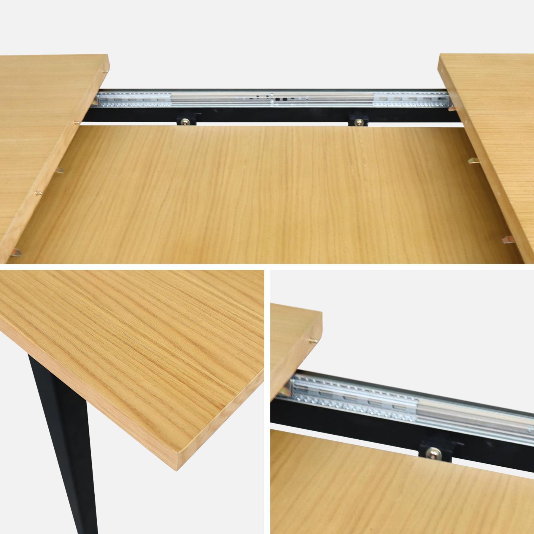 sweeek - Uitschuifbare rechthoekige eettafel 180-230cm, eiken en