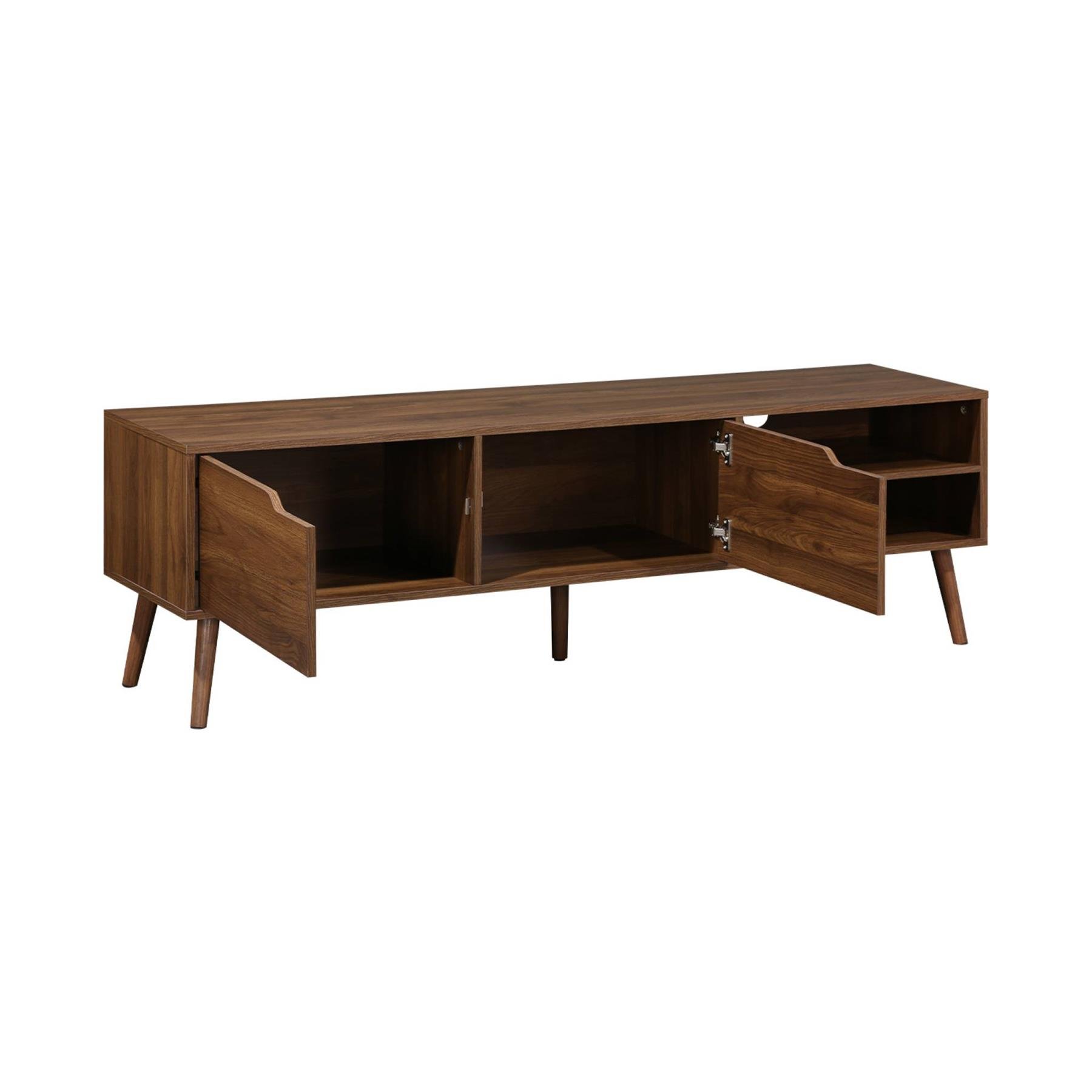 sweeek - TV-meubel, notenhout decor, 2 deuren, 160cm