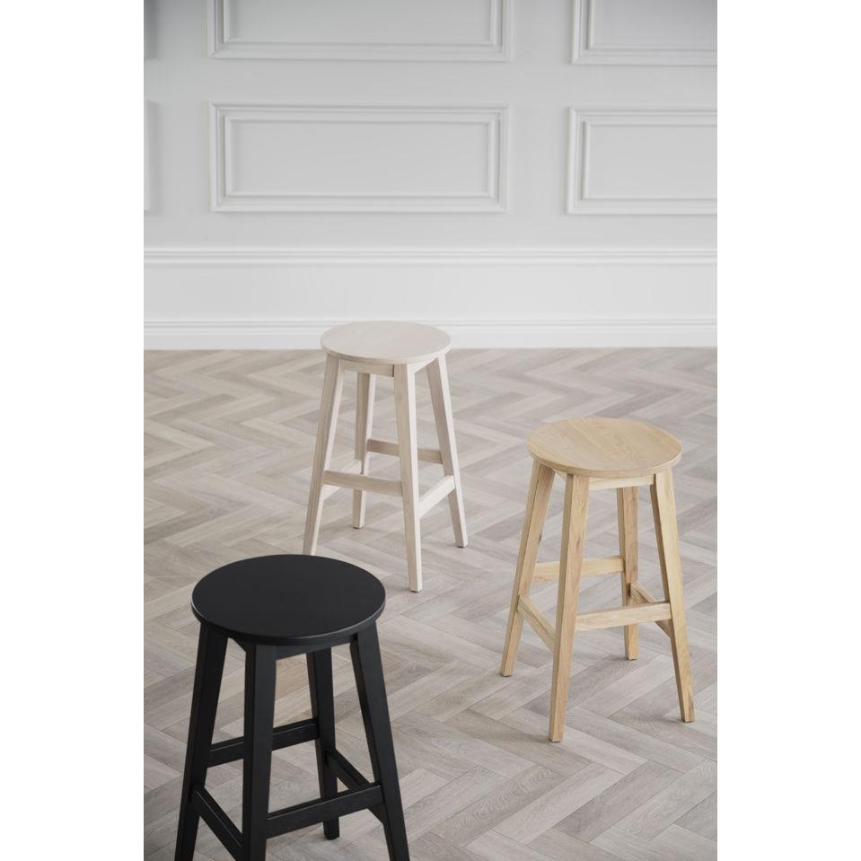 Rowico Home Austin houten barkruk zwart - 65 cm - Set van 2
