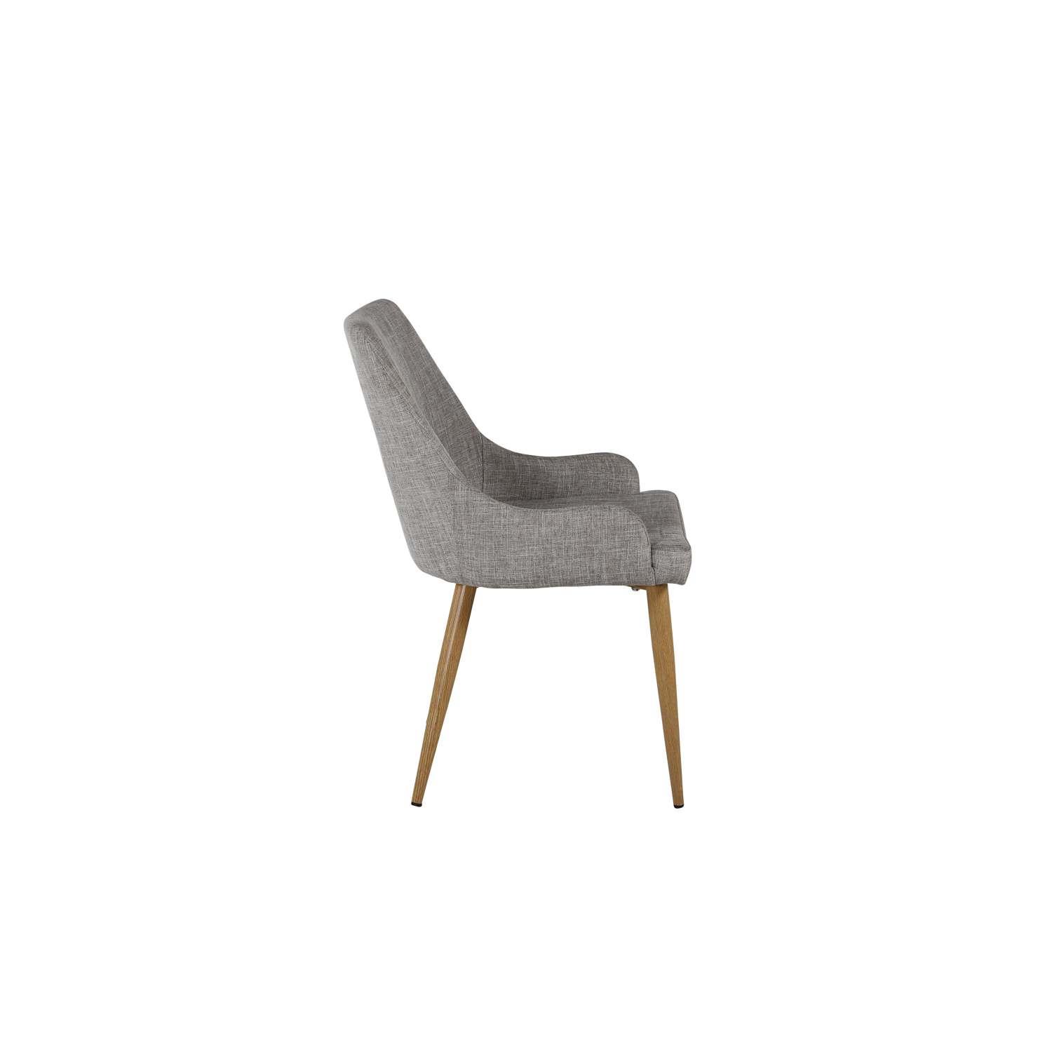 Venture Home Plaza Stoel 58 x 86 x 49 - Grijs - 2-pack