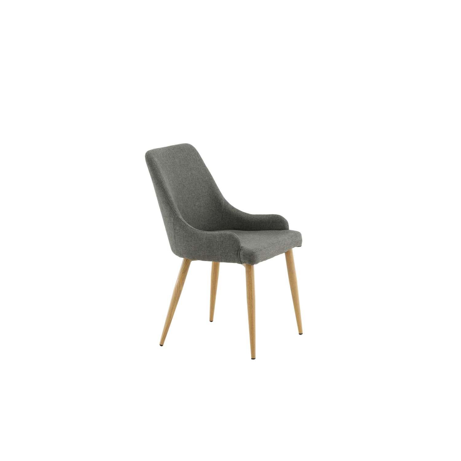Venture Home Plaza Stoel 58 x 86 x 49 - Donkergrijs - 2-pack