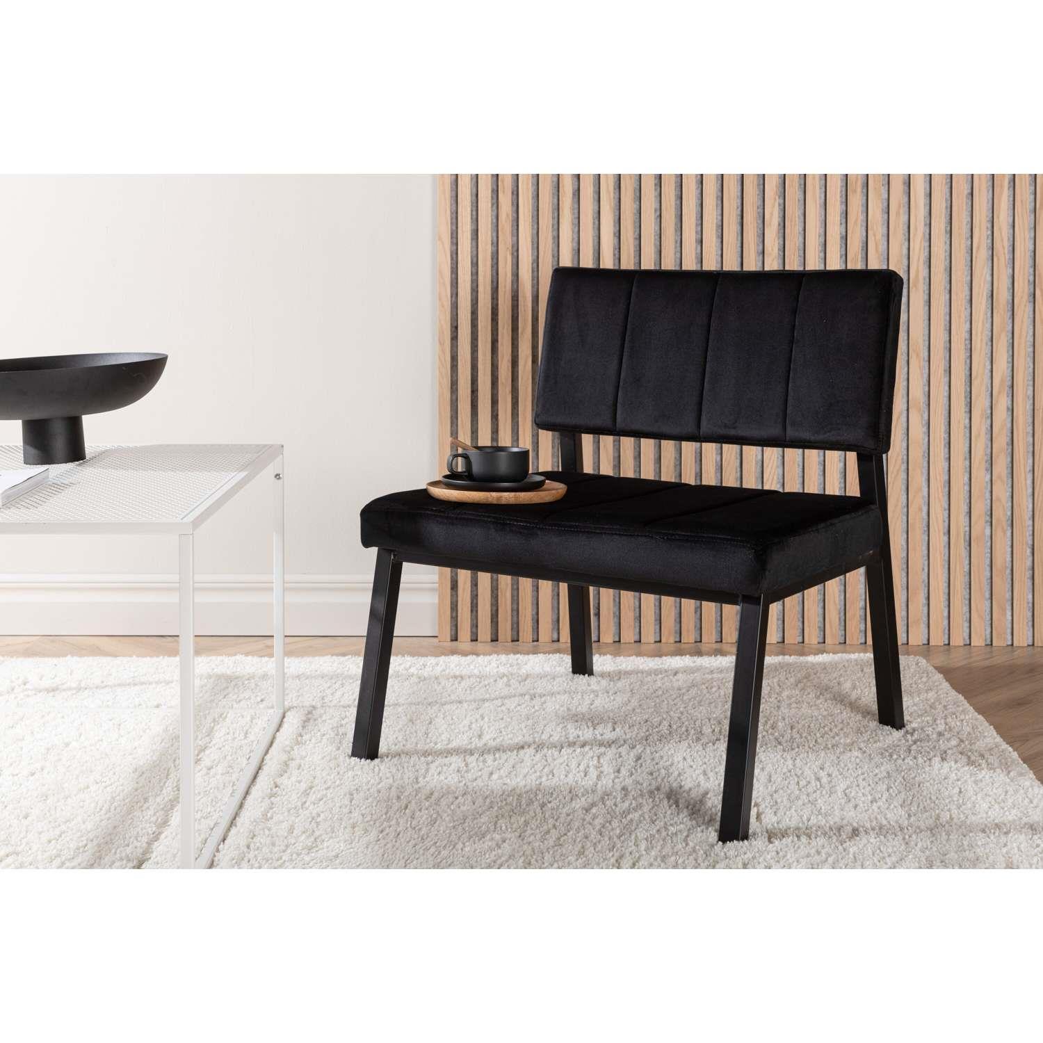 Venture Home Monett Fauteuil 64 x 74 x 66 - Zwart - 2-pack