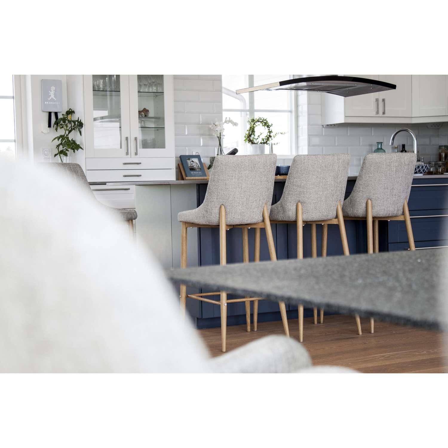 Venture Home Plaza Stoel 52 x 103 x 45 - Lichtgrijs - 2-pack