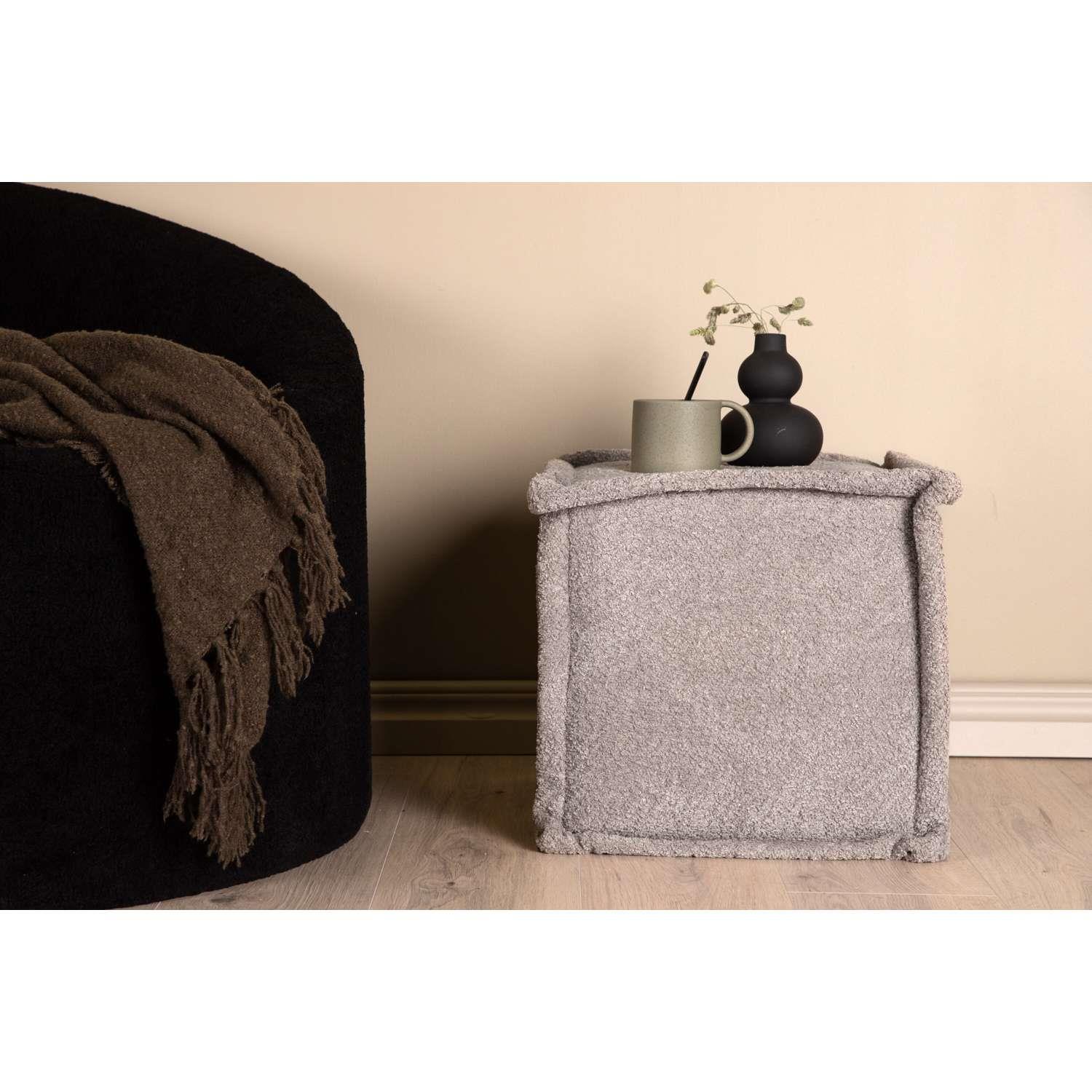 Venture Home Castine Hocker | Poef 40 x 38 x 40 - Lichtgrijs