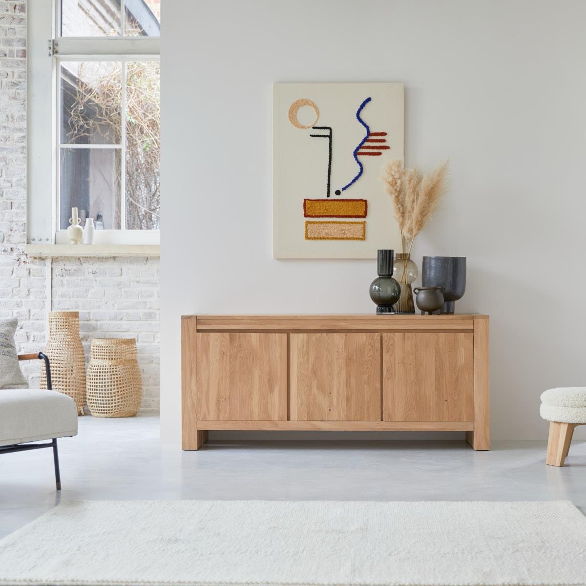 Tikamoon - Eden - Massief eikenhouten buffet 160 cm