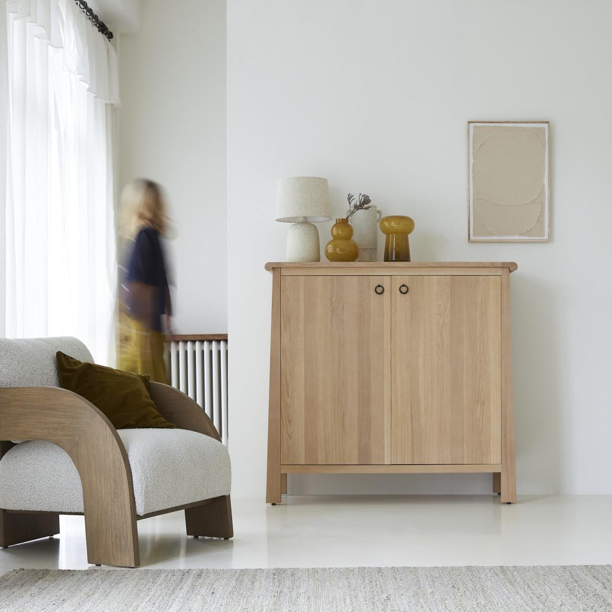 Tikamoon - Eikenhouten dressoir 125 Volute