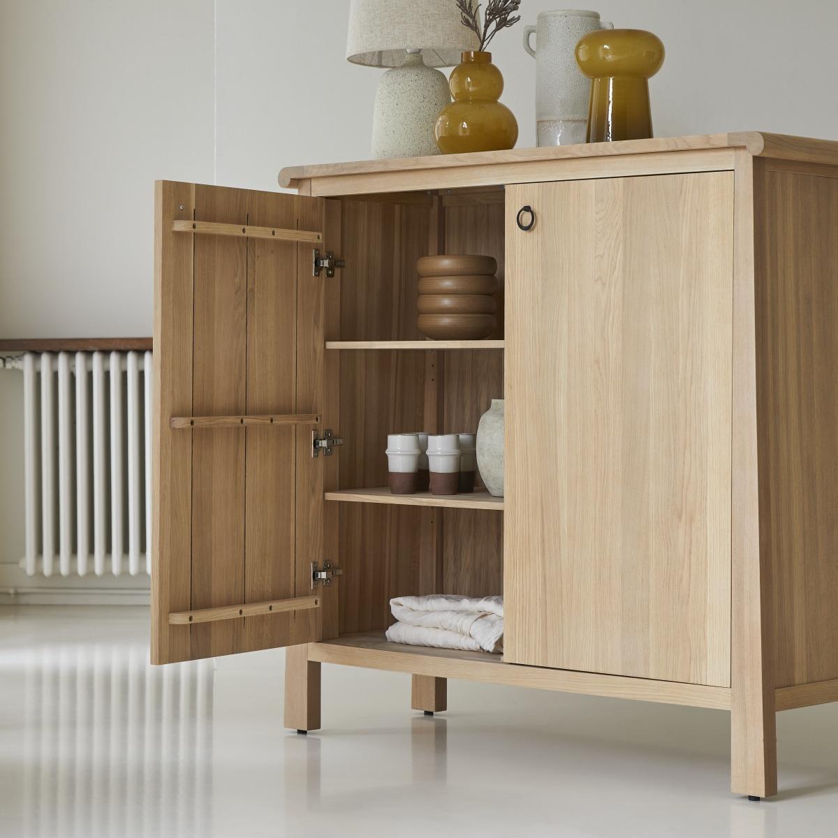 Tikamoon - Eikenhouten dressoir 125 Volute