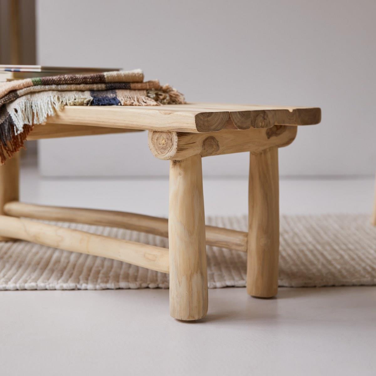Tikamoon - Kilim - Massief teakhouten decoratief kinderbankje