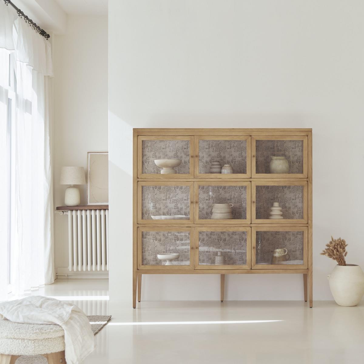 Tikamoon - Eiken vitrinekast 160 Tana