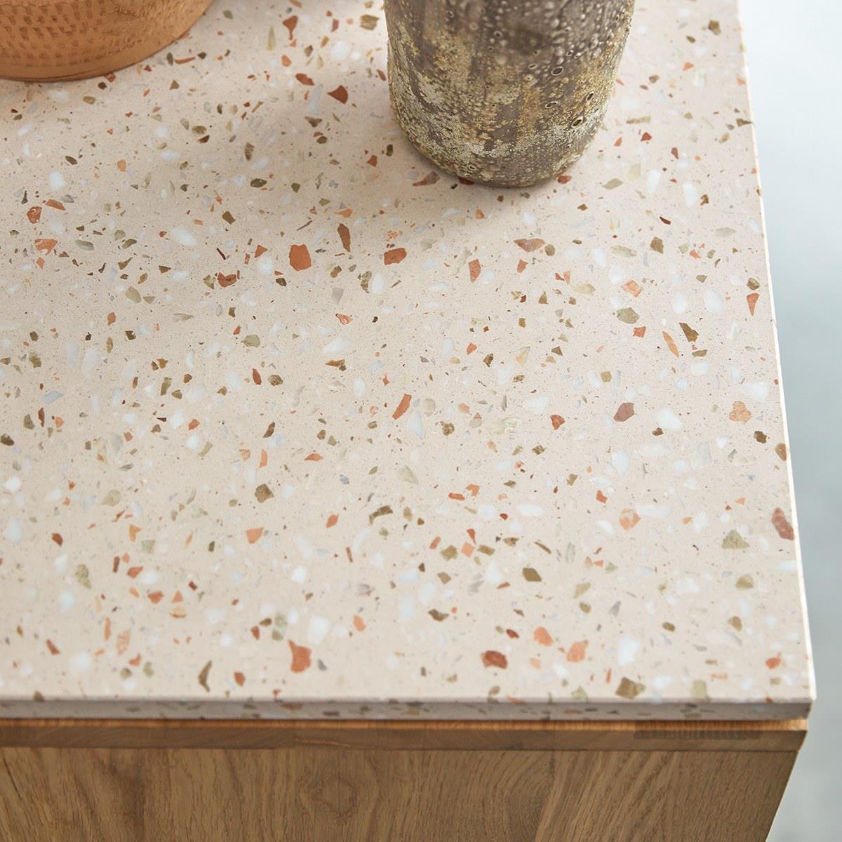 Tikamoon - Miho - Dressoir in eiken en roze premium terrazzo