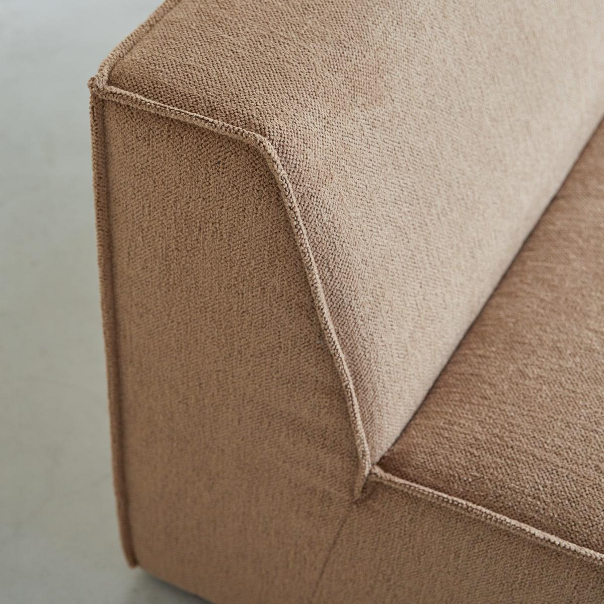 Tikamoon - Modulaire 2-zitsbank Dario in camelkleurige stof