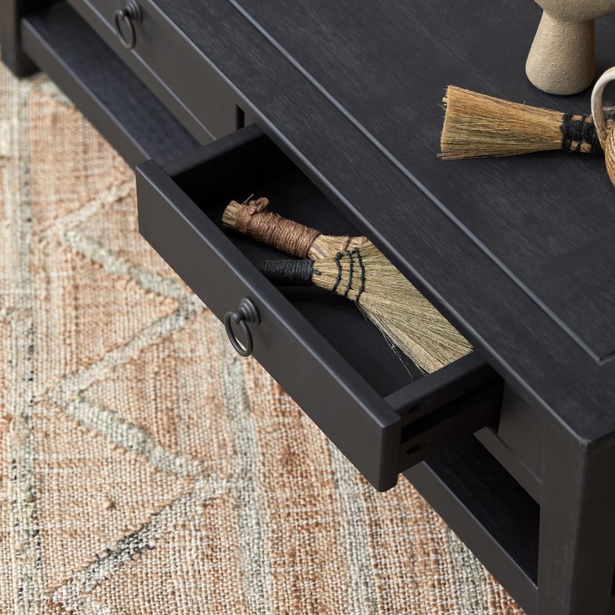 Tikamoon - Thaki Black - Massief grenen salontafel