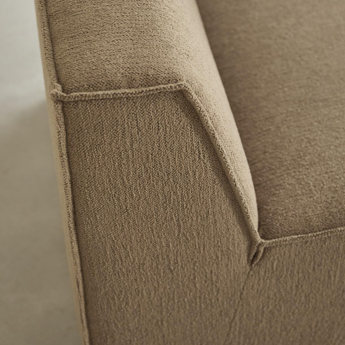 Tikamoon - Modulaire fauteuil Dario in camelkleurige stof