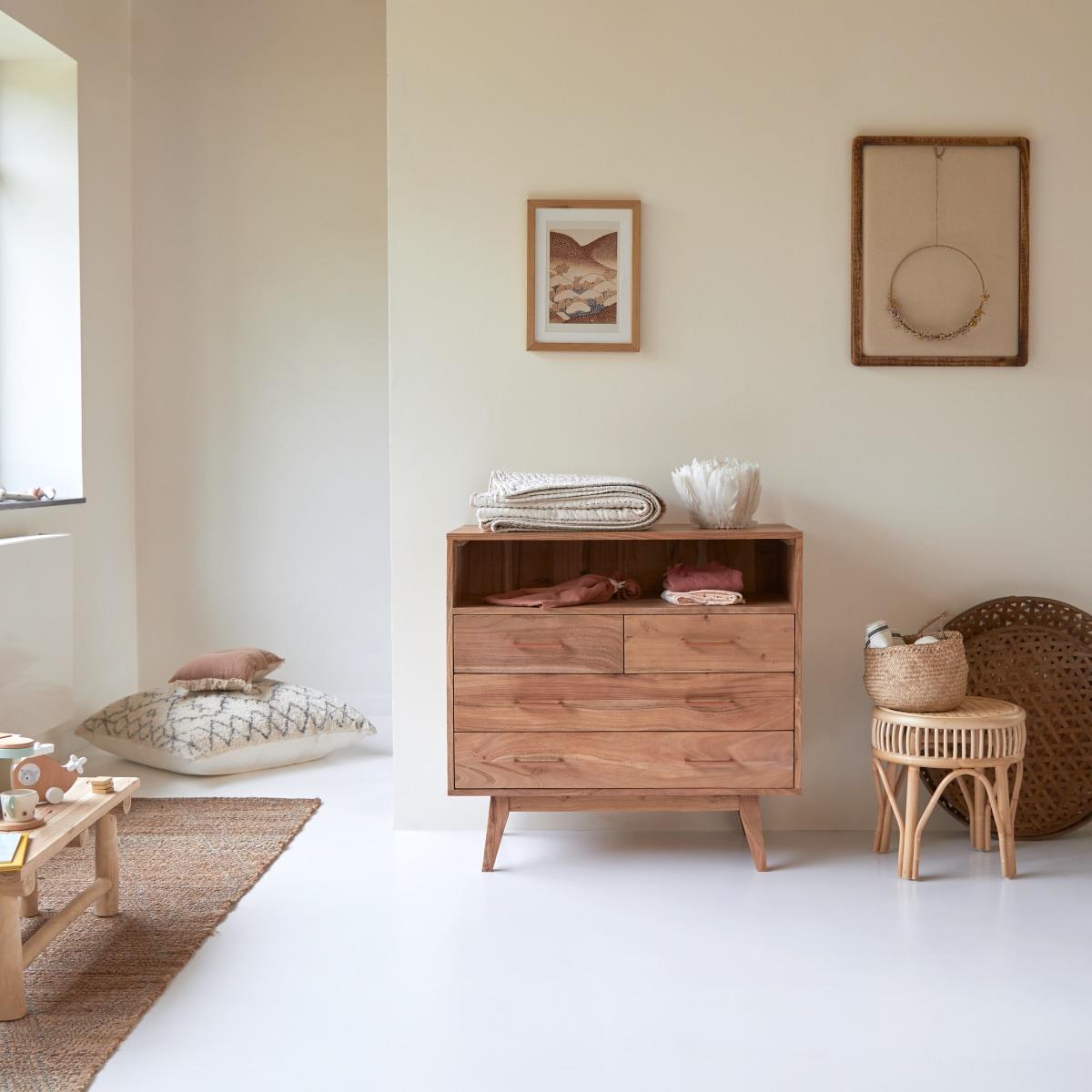 Tikamoon - Oslo - Kindercommode van massief acaciahout
