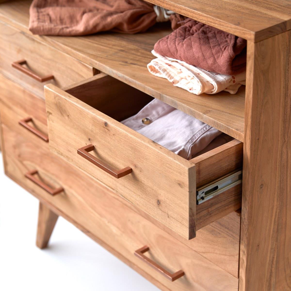 Tikamoon - Oslo - Kindercommode van massief acaciahout