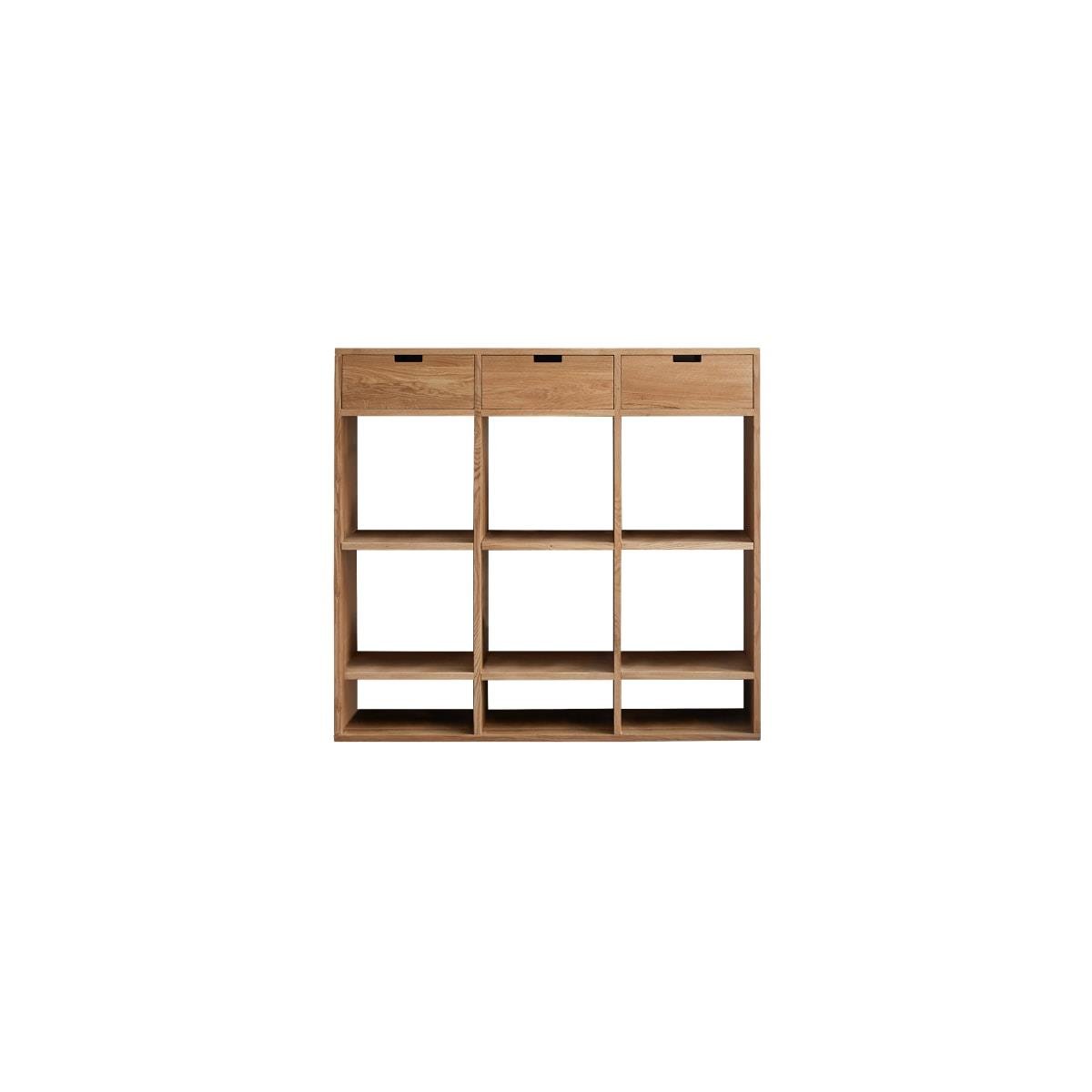 Tikamoon - Miho - Massief eiken lage boekenkast
