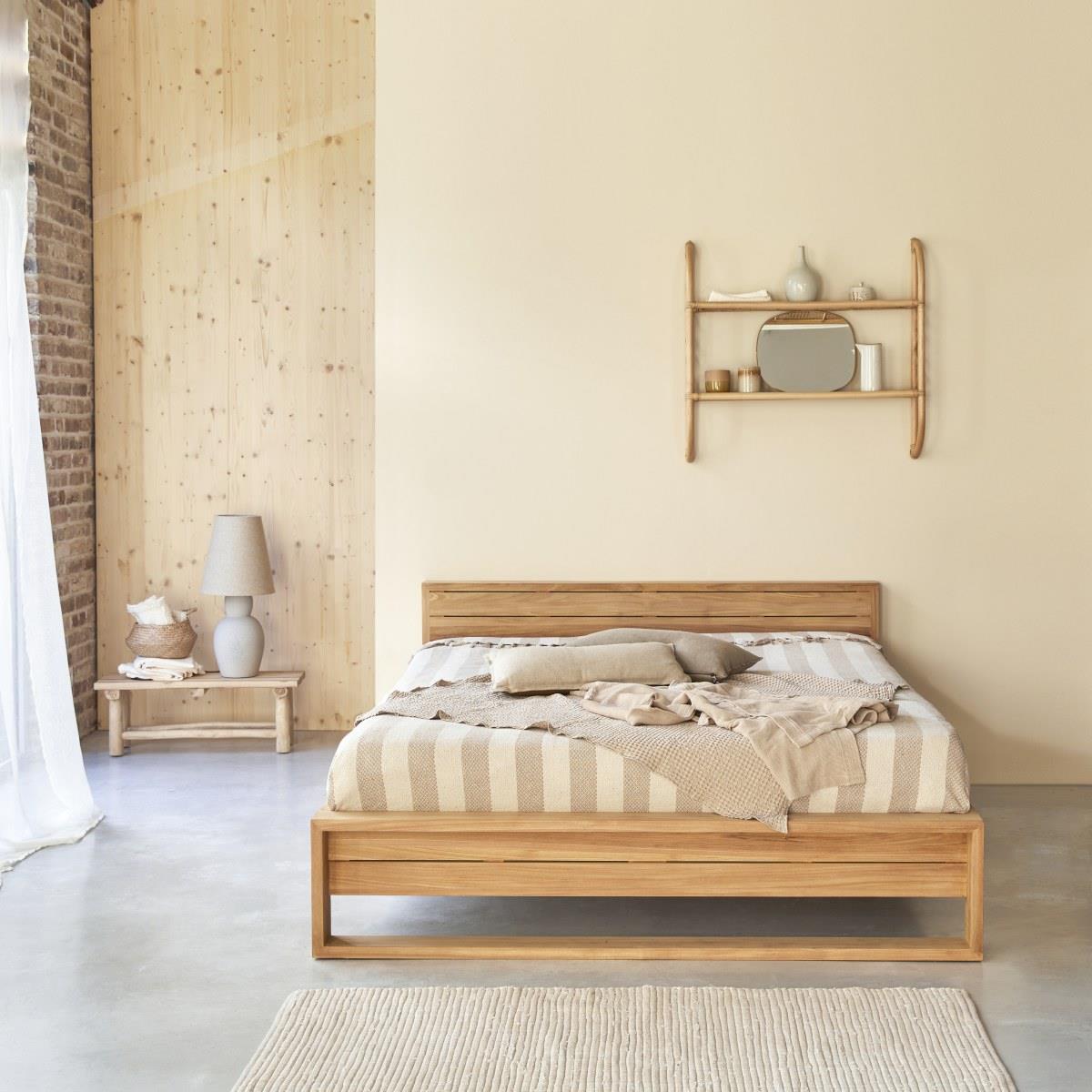 Tikamoon - Minimalys - Massief teakhouten bed 160x200 cm
