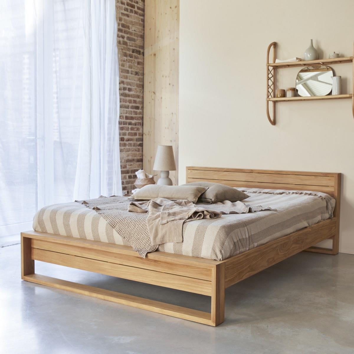 Tikamoon - Minimalys - Massief teakhouten bed 160x200 cm