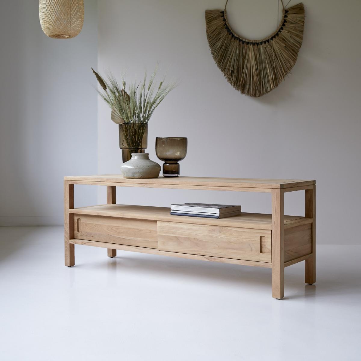 Tikamoon - Anton - Tv-meubel van massief teakhout 130 cm