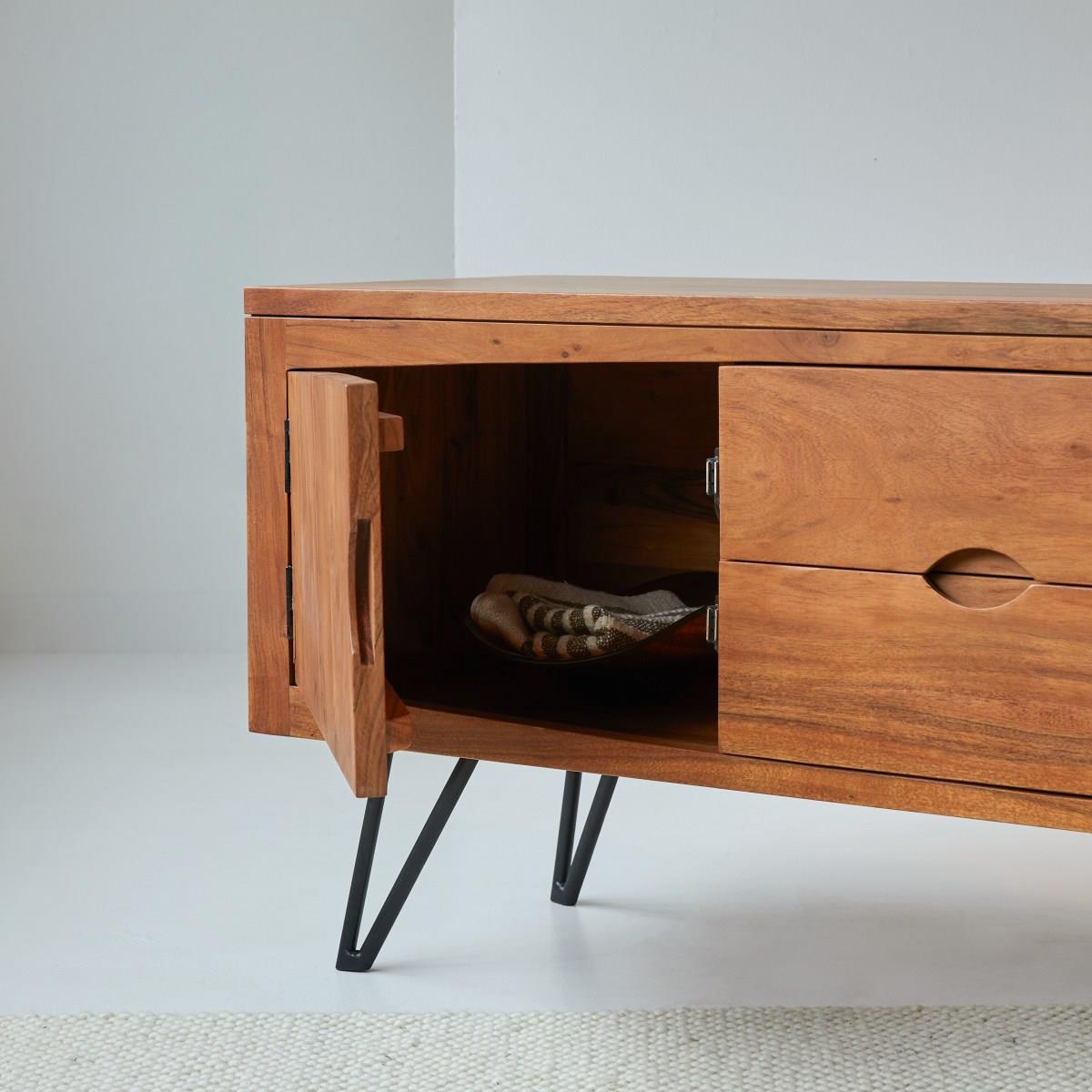 Tikamoon - Bonnie - Tv-meubel van massief acaciahout 150 cm