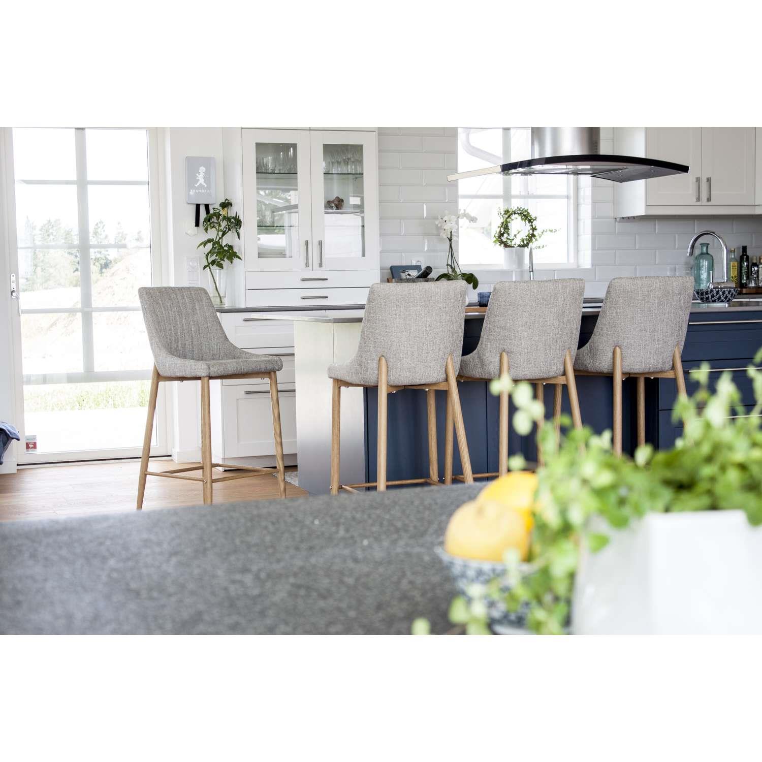 Venture Home Plaza Stoel 52 x 103 x 45 - Lichtgrijs - 2-pack