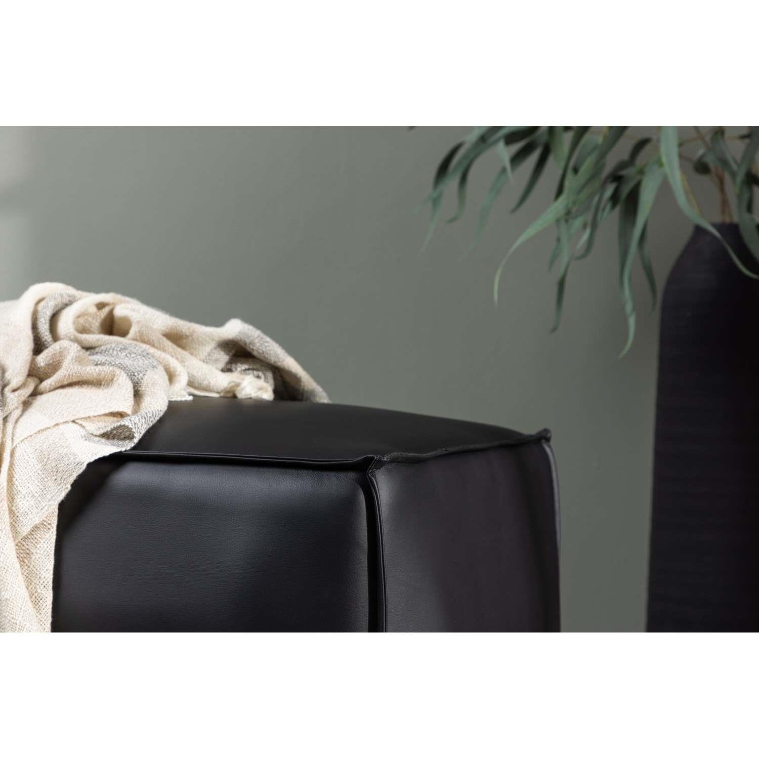 Venture Home Palermo Hocker | Poef 119 x 46,5 x 59 - Zwart